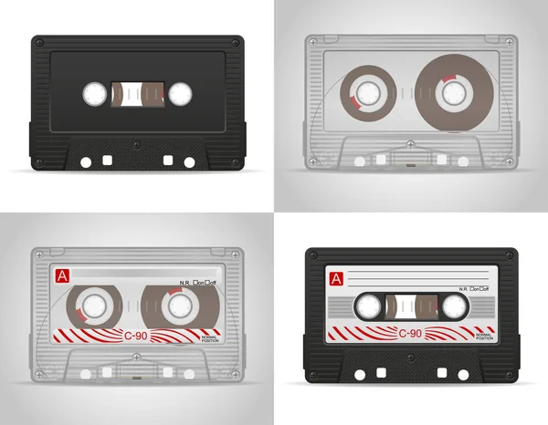 Illustration vectorielle de cassette audio — Image vectorielle