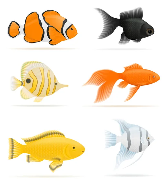 水族館の魚のベクトル図 — ストックベクタ