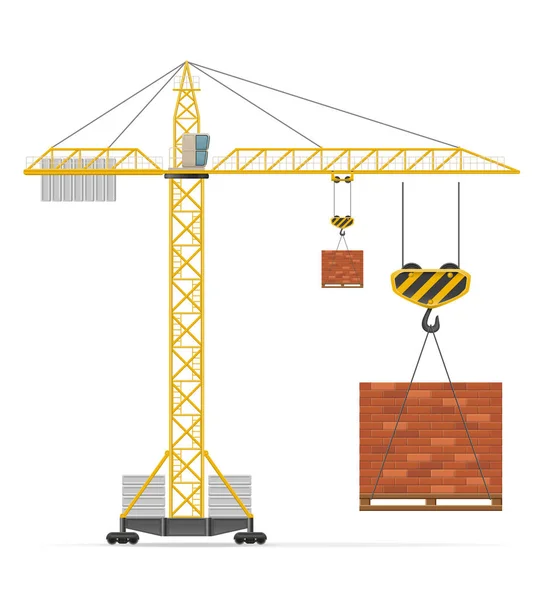 Construcción de la grúa vector ilustración — Vector de stock