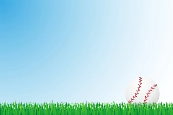 Baseball Gras Feld Vektor Illustration — Stockvektor