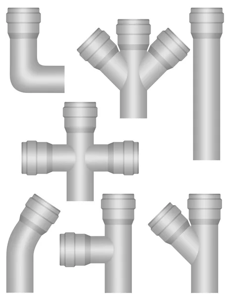 工业塑料管材矢量图 — 图库矢量图片