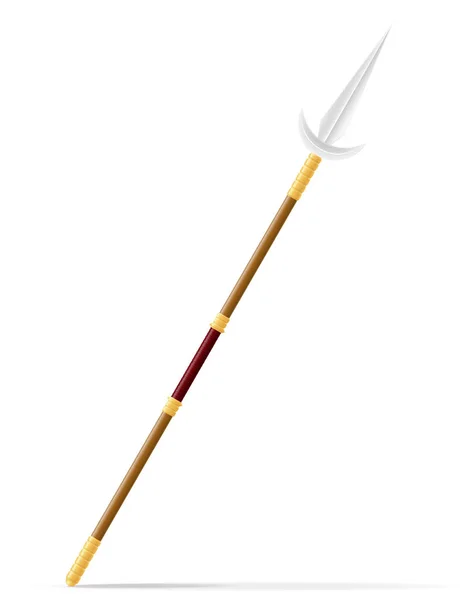 Battle spear medieval stock vector illustration — Stock Vector