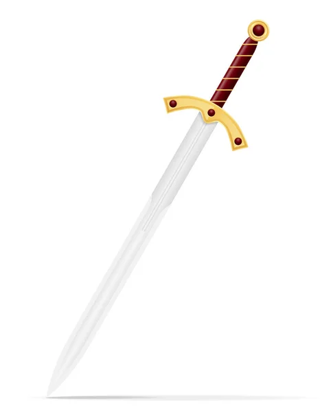 Battle sword medieval stock vector illustration — Stock Vector