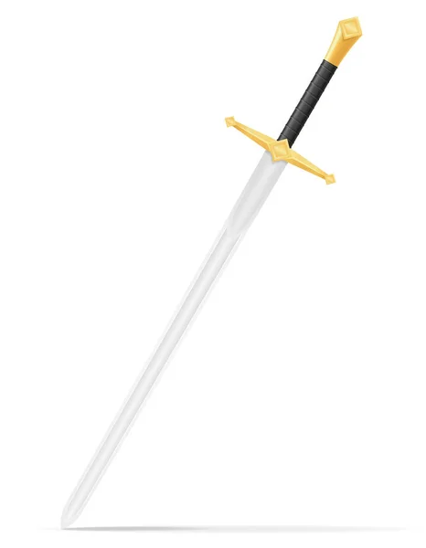 Battle sword medieval stock vector illustration — Stock Vector