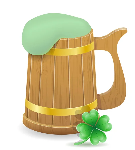 Saint patrick's day beer mug stock vector illustration — Stock Vector