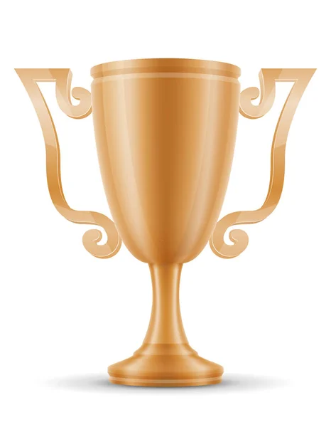 Coupe gagnant bronze illustration vectorielle de stock — Image vectorielle