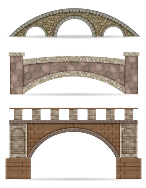 Stein Brücke Stock Vektor Illustration — Stockvektor