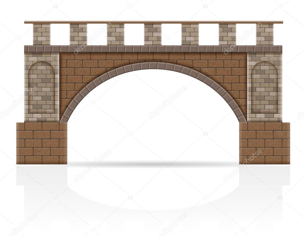 stone bridge stock vector illustration