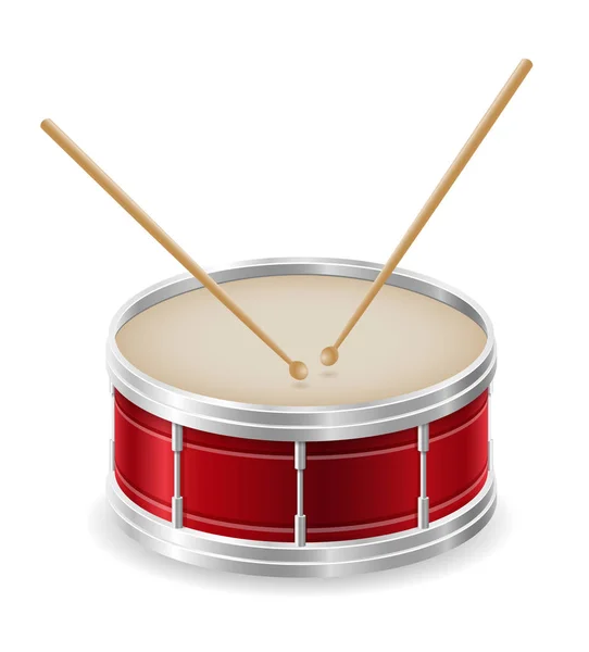Drum musikinstrument lager vektorillustration — Stock vektor