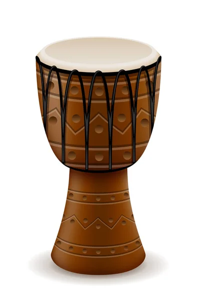 African drum musical instruments stock vector illustration — Stock Vector