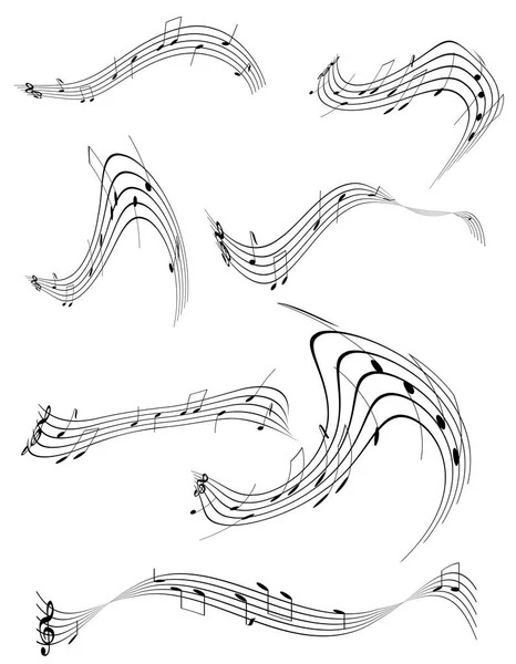 Abstracto musical notas stock vector ilustración — Vector de stock