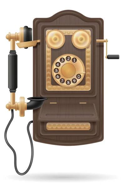 Telefone velho ícone retro estoque vetor ilustração — Vetor de Stock