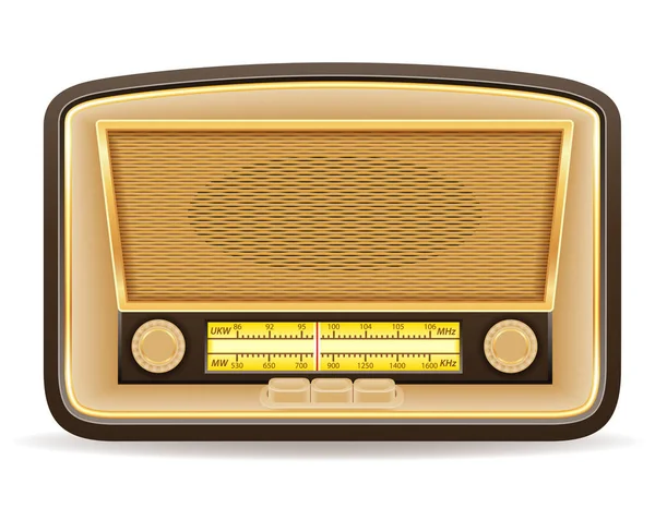 Radio gamla retro vintage ikonen lager vektorillustration — Stock vektor