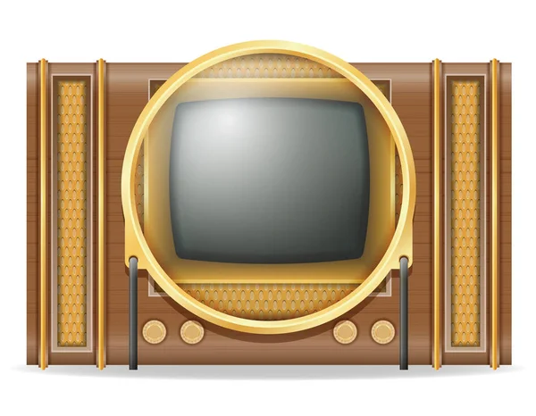 TV gamla retro vintage ikonen lager vektorillustration — Stock vektor