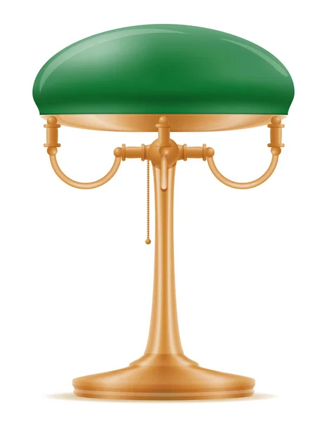 Lámpara de mesa viejo retro icono vintage stock vector ilustración — Archivo Imágenes Vectoriales