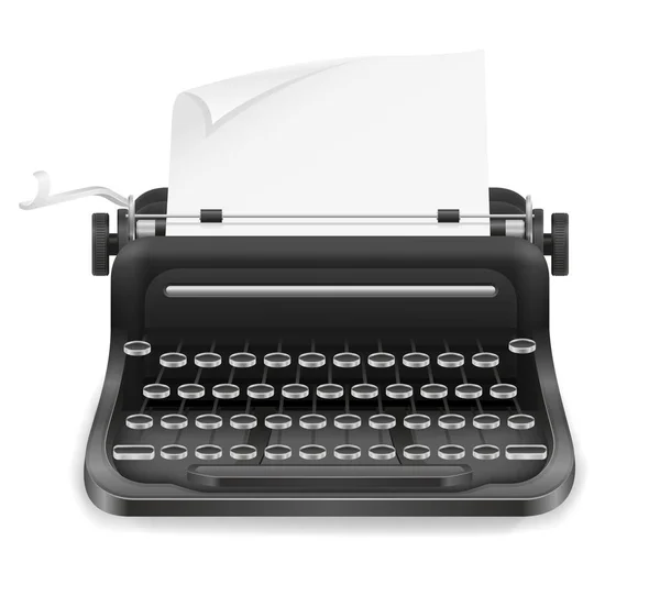 Machine à écrire vieille icône vintage rétro illustration vectorielle de stock — Image vectorielle
