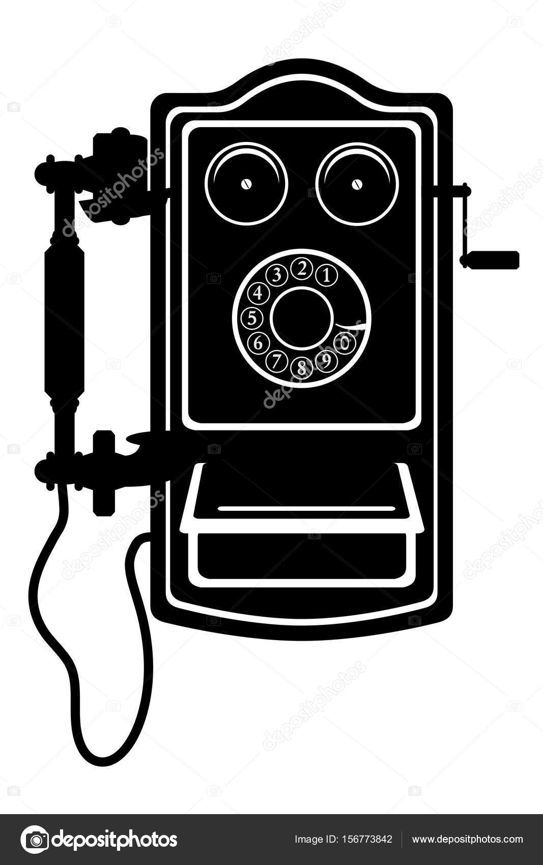 Phone Old Retro Vintage Icon Stock Vector Illustration Black Outline Silhouette Isolated On White Background By Kontur Vid Phone Old Retro Vintage Icon Stock Vector Illustration Black Outline Silhouette Isolated On White Background By Kontur Vid