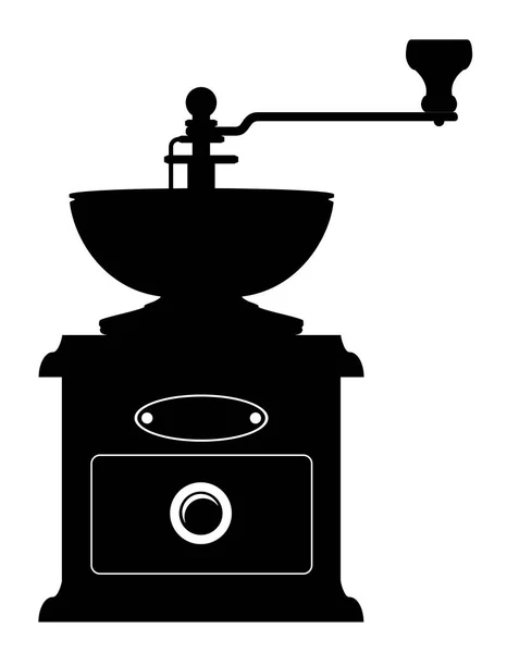 Coffee mill old retro vintage icon stock vector illustration — Stock Vector