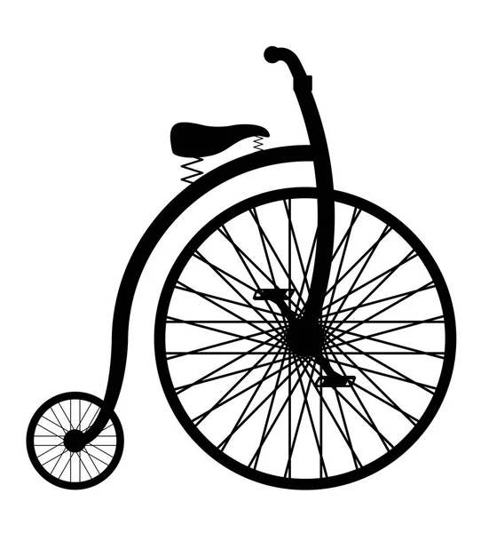 Bisiklet eski retro vintage simge stok vektör çizim — Stok Vektör