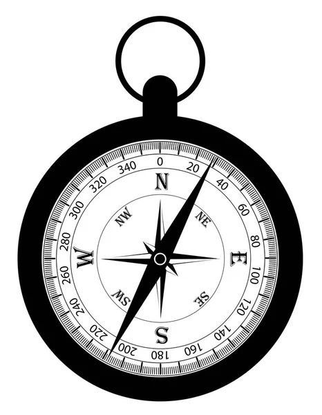Kompas stare retro vintage ikona Stockowa ilustracja wektorowa — Wektor stockowy