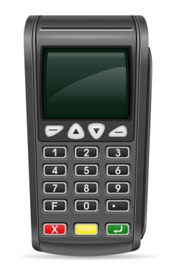 POS terminal hisse senedi vektör çizim