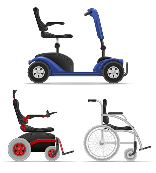 Silla de ruedas para personas con discapacidad stock vector ilustración — Vector de stock