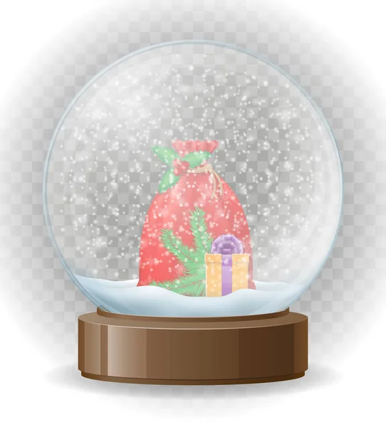 Bola de nieve ilustración vector transparente — Vector de stock