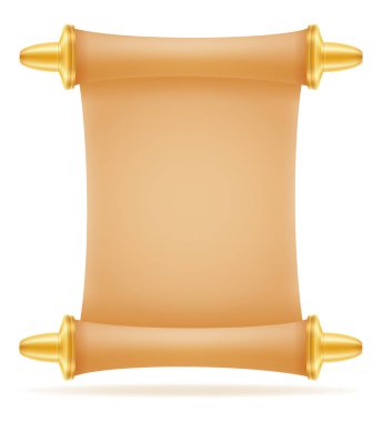 Eski kağıt kaydırma vektör çizim