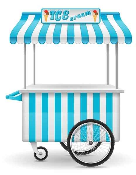 Street food cart gelato vettoriale illustrazione — Vettoriale Stock
