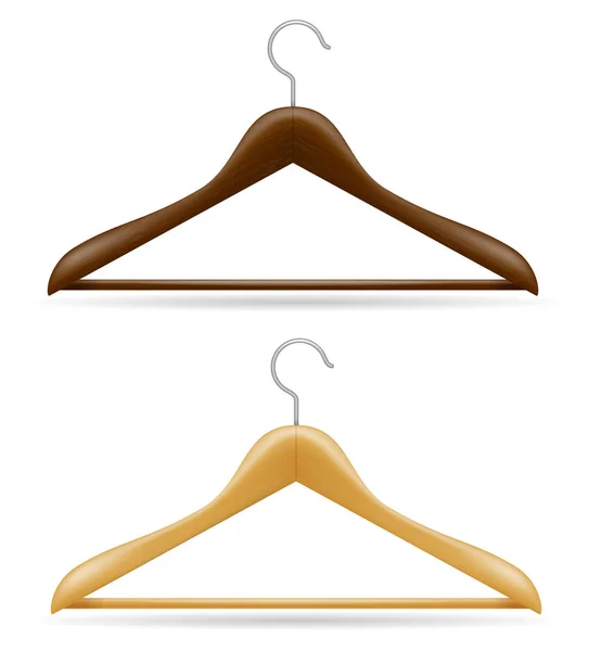 Cintre à vêtements en bois illustration vectorielle — Image vectorielle