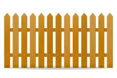 wooden fence vector illustration clipart