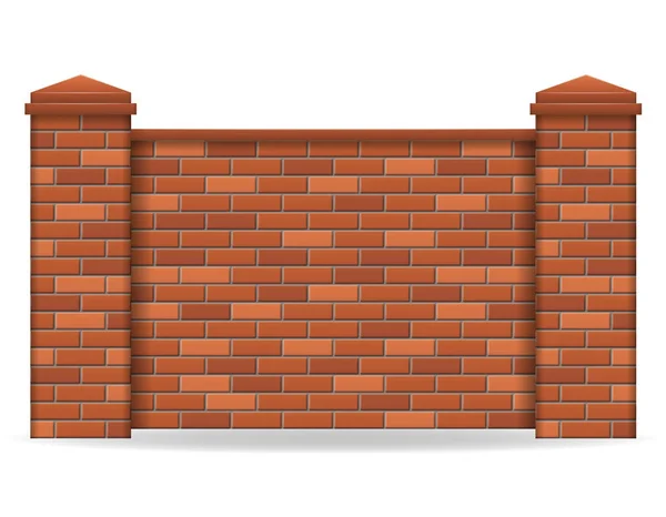 Brick fence vector illustration — Stock Vector