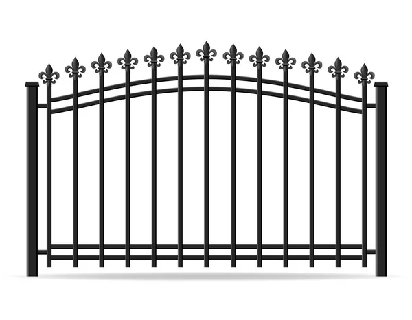 鍛造鉄のフェンスのベクトル図 — ストックベクタ