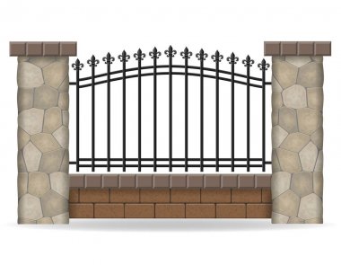 taş çit vektör çizim