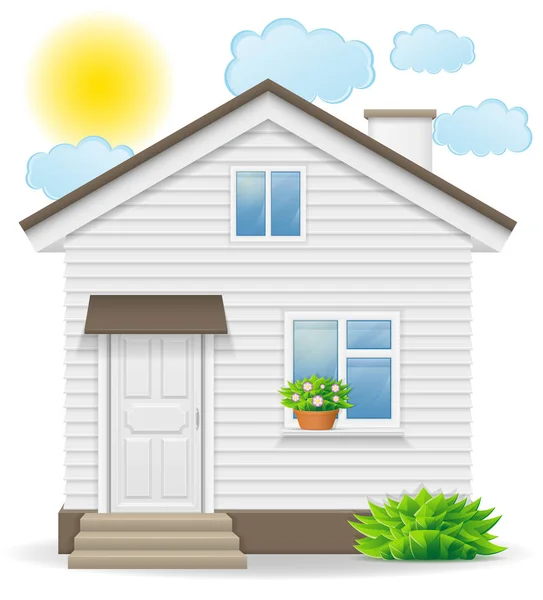 Small country house vector illustration — Stock Vector