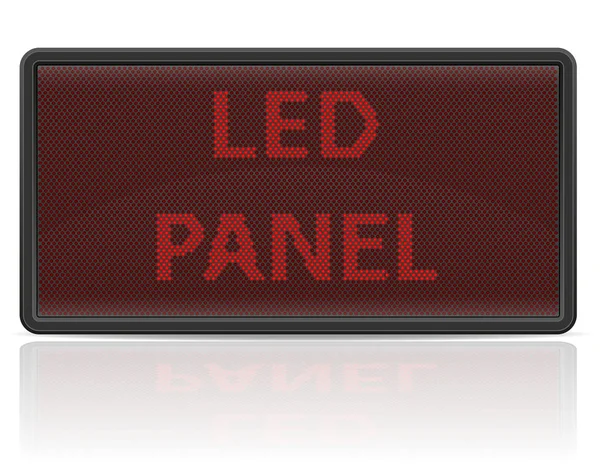 LED panel cyfrowej tablicy wyników wektor ilustracja — Wektor stockowy