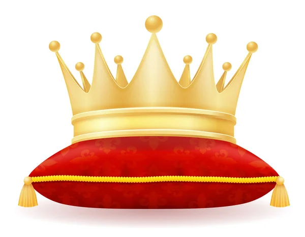 King royal golden crown vector illustration — Stock Vector