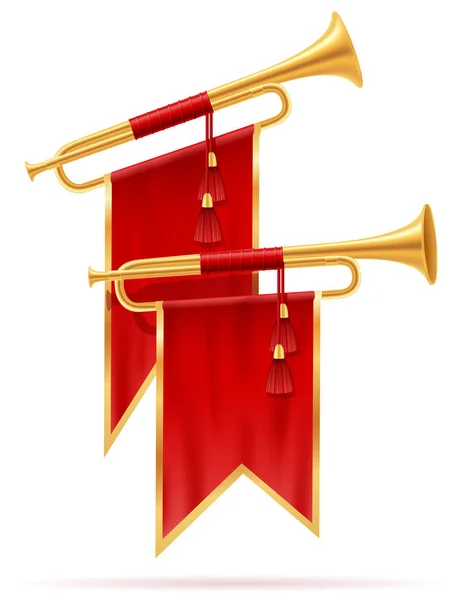 King royal golden horn vektorillustration — Stock vektor