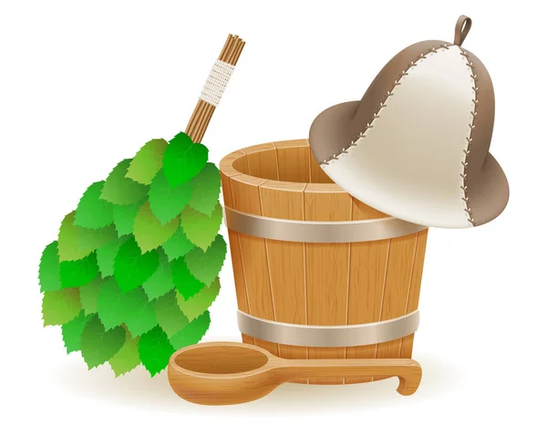 Accessoires pour hammam ou sauna illustration vectorielle — Image vectorielle