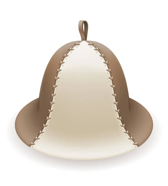 Sombrero para baño o sauna vector ilustración — Vector de stock