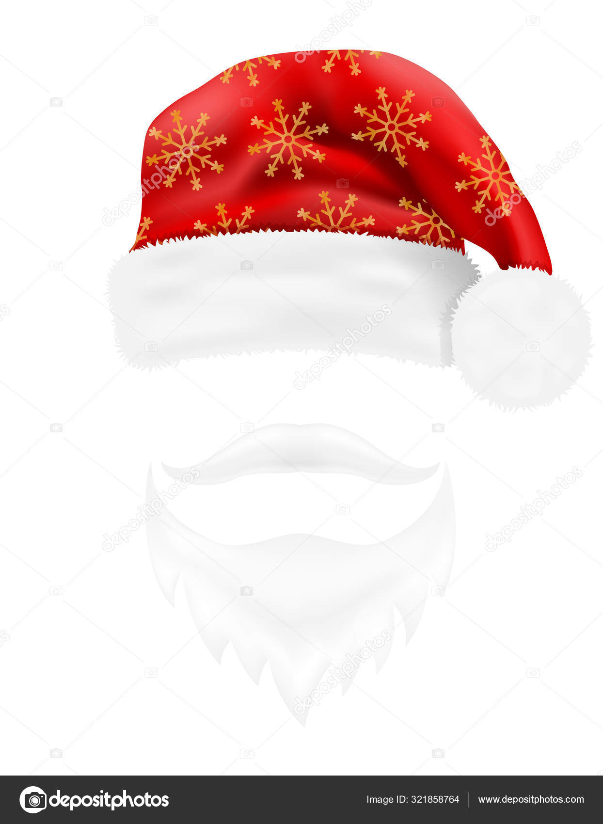 Ho ho ho feliz natal e ilustração de feliz ano novo com barba de