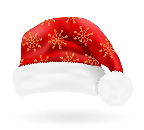 Navidad sombrero santa claus vector ilustración — Vector de stock