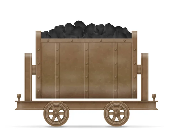 Mijnbouw trolley kar vector illustratie — Stockvector