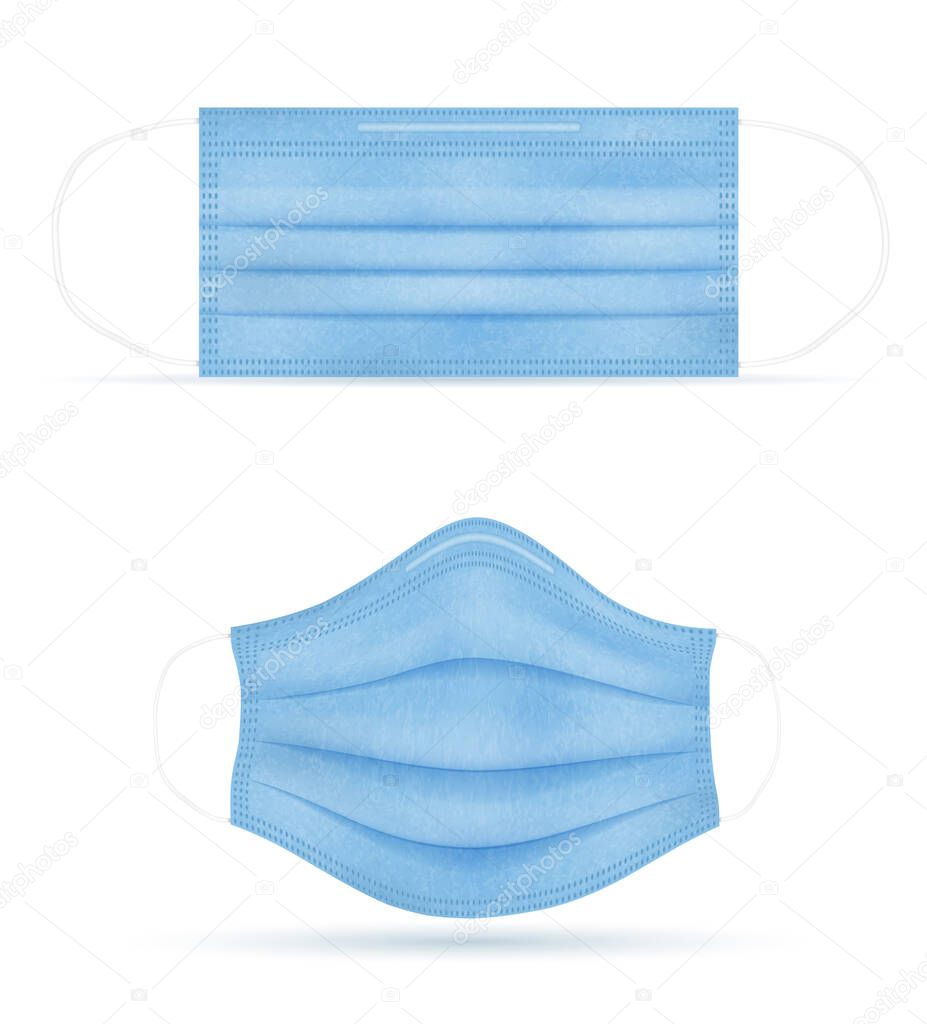 medical mask for protection against diseases and infections tran