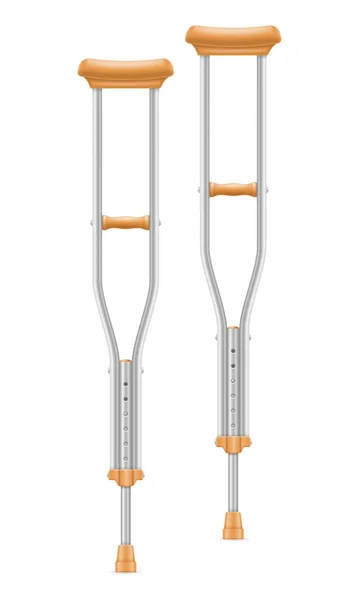 Medical telescopic stick crutches vector illustration — 图库矢量图片