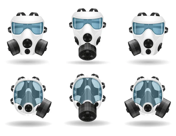 Respirator Breathing Mask Protection Diseases Infections Transmitted Airborne Droplets Stop — Stock Vector