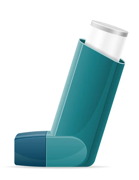 Inhalateur Médical Pour Les Patients Asthmatiques Souffrant Essoufflement Dans Traitement — Image vectorielle