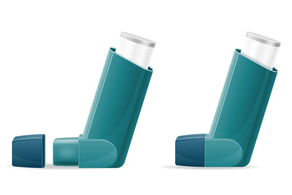 Medizinisches Inhalationsgerät Für Patienten Mit Asthma Und Atemnot Bei Der — Stockvektor