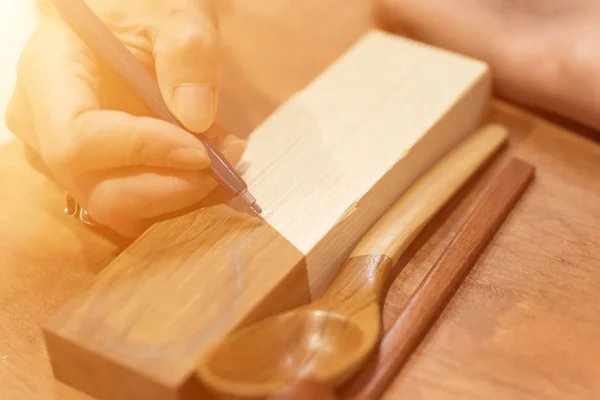 Primer plano de trabajo de madera — Foto de Stock