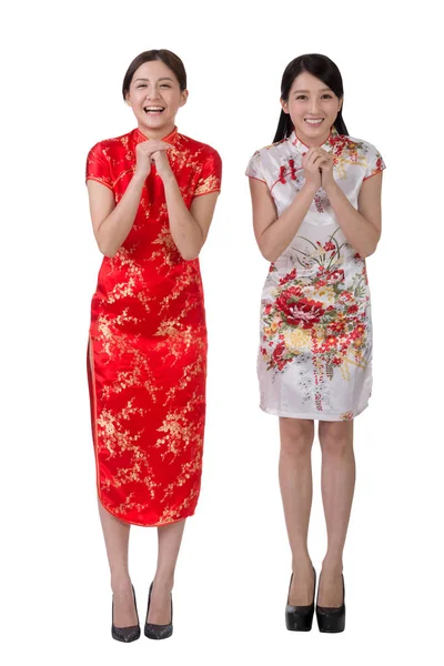 传统旗袍的中国女人 — 图库照片